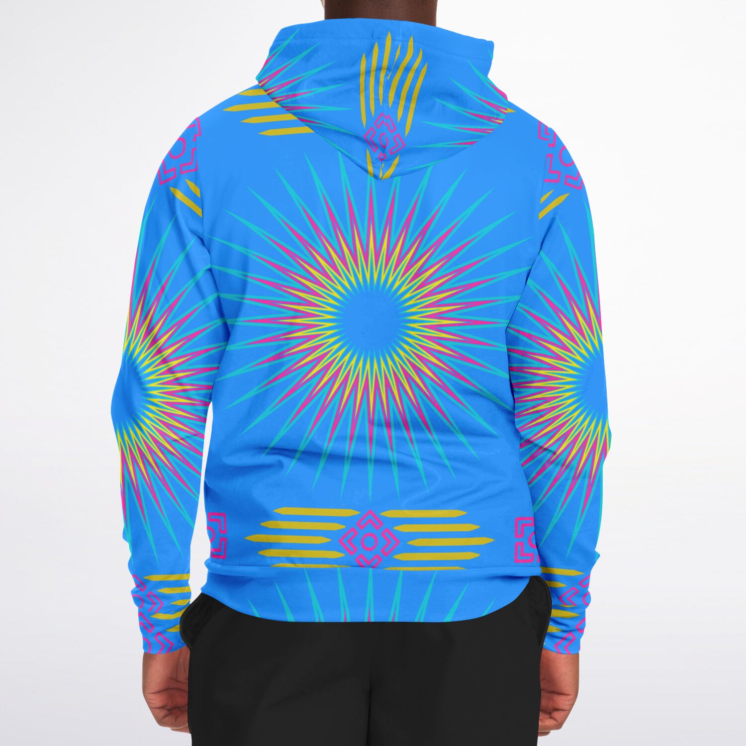 $NiieihiiNookei Fashion Zip-Up Hoodie - AOP Blue