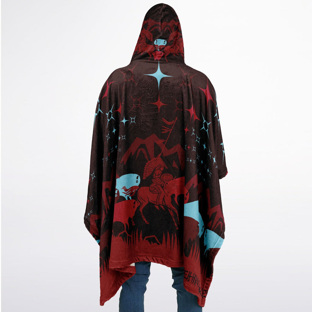 $NiieihiiNookei Flannel Blanket Poncho - AOP