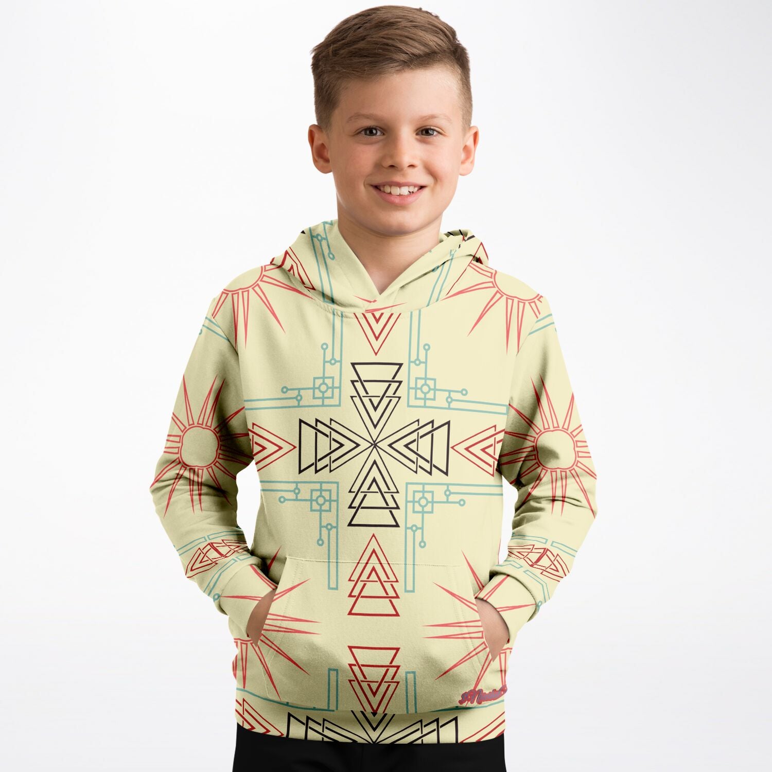 $NiieihiiNookei Athletic Kids Hoodie - AOP