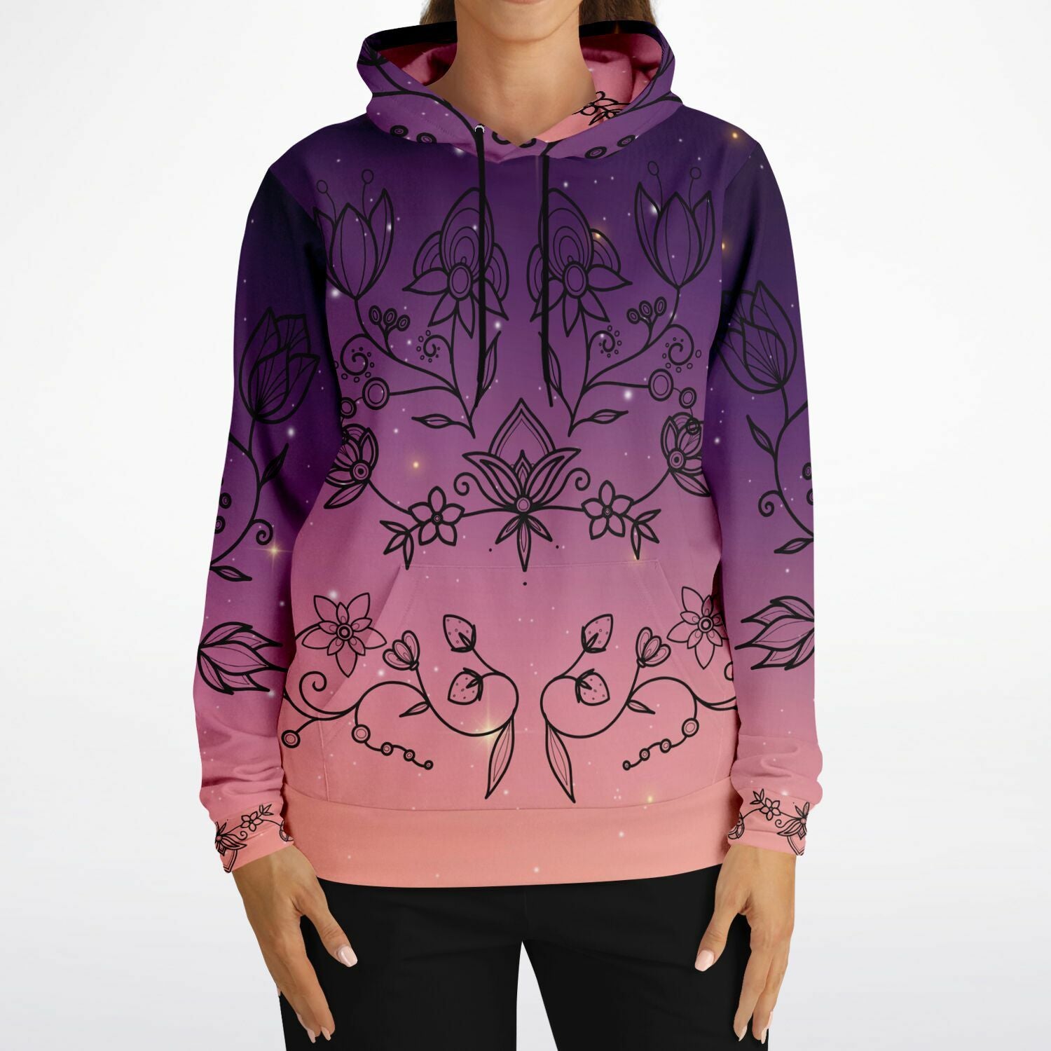 $NiieihiiNookei Floral Sunset Athletic Hoodie - AOP