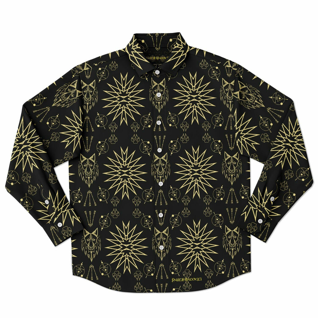 $NiieihiiNookei Long Sleeve Button Down Shirt - AOP