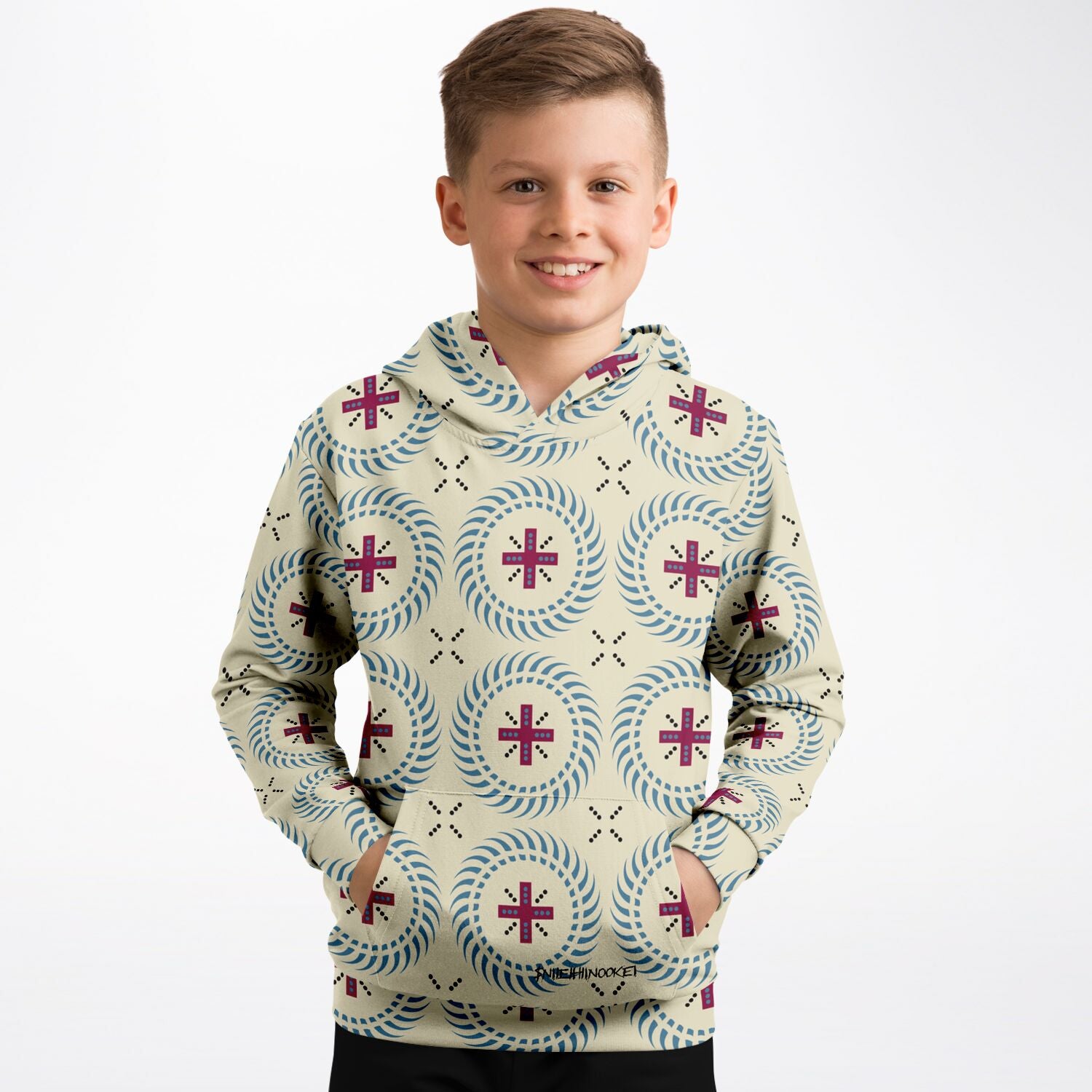$NiieihiiNookei Athletic Kids Hoodie - AOP