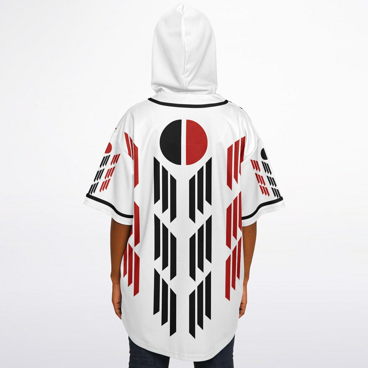 Arapaho Flag Hooded Baseball Jersey - AOP