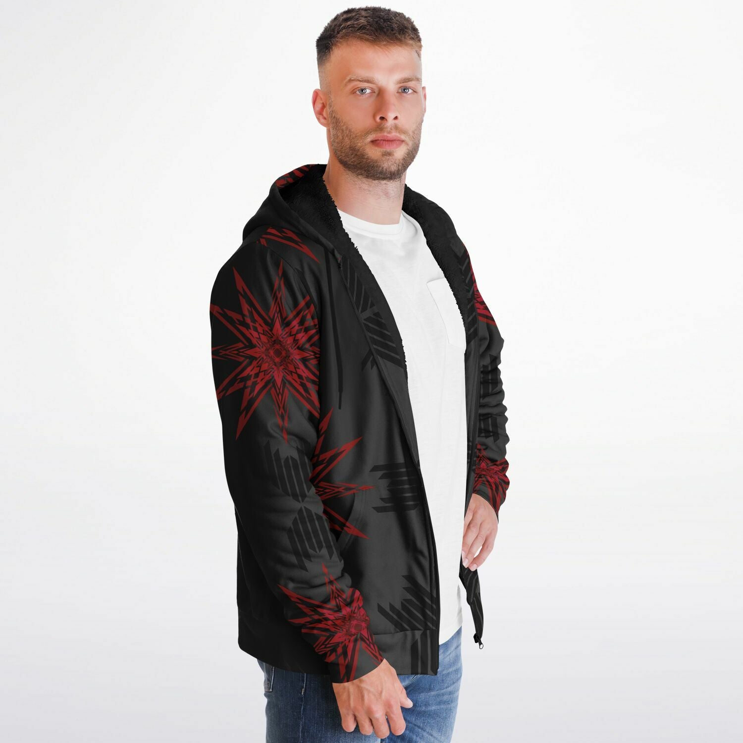 $NiieihiiNookei Microfleece Ziphoodie - AOP
