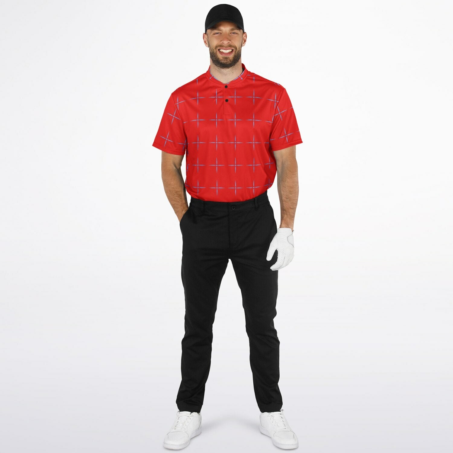 $NiieihiiNookei Blade Collar Polo Shirt - AOP