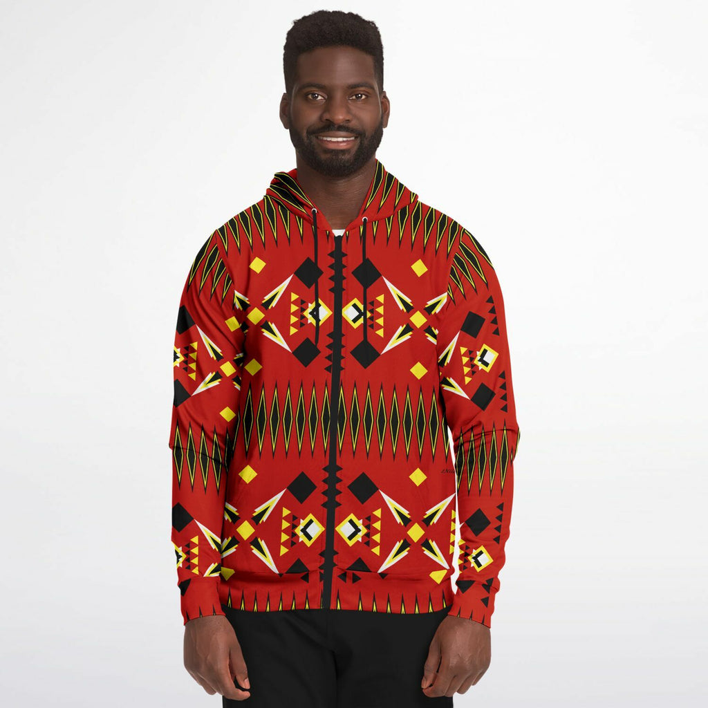 $NiieihiiNookei Athletic Zip-Up Hoodie - AOP