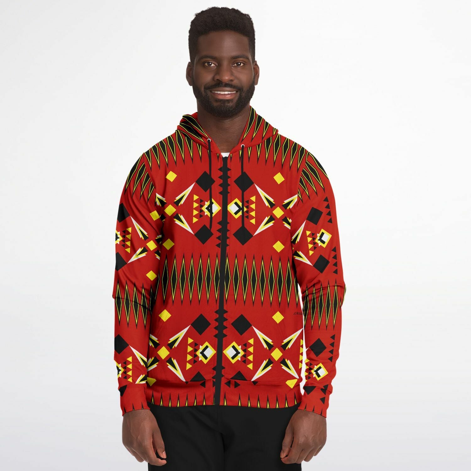$NiieihiiNookei Athletic Zip-Up Hoodie - AOP
