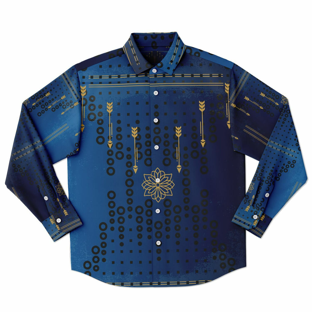 $NiieihiiNookei Long Sleeve Button Down Shirt - AOP