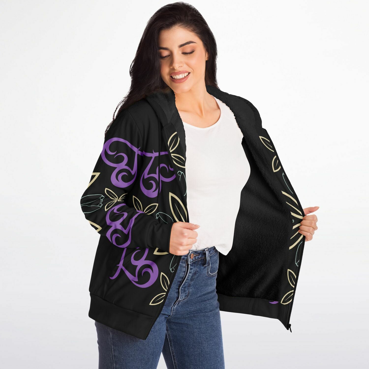 $NiieihiiNookei Microfleece Ziphoodie - AOP