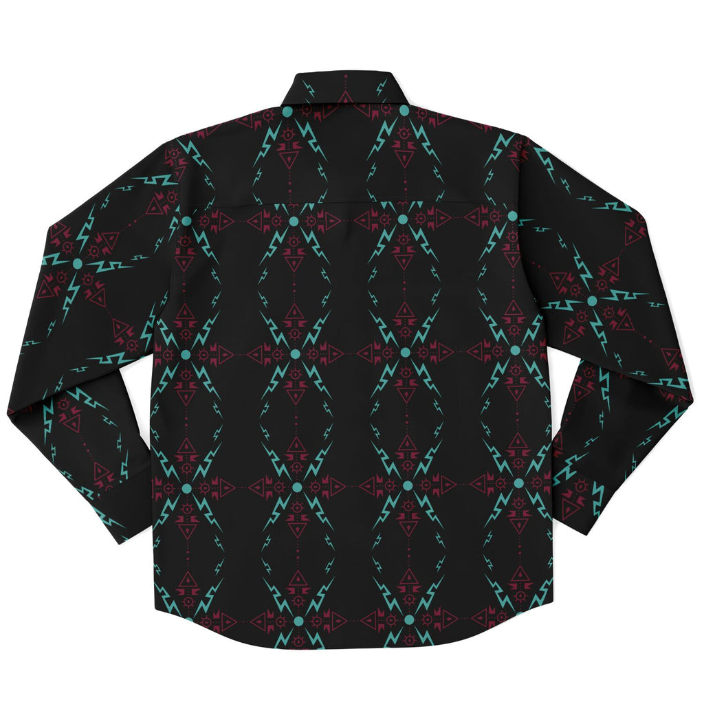 $NiieihiiNookei Long Sleeve Button Down Shirt - AOP
