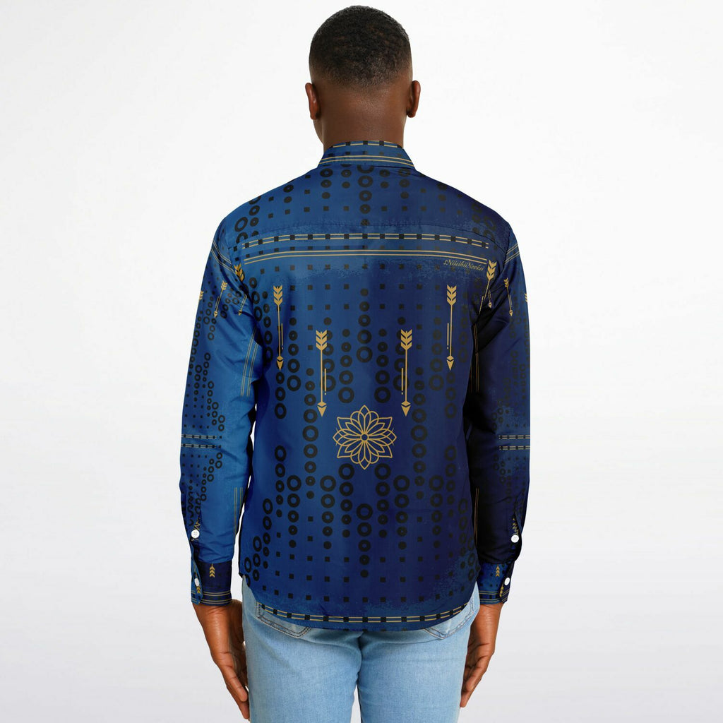 $NiieihiiNookei Long Sleeve Button Down Shirt - AOP