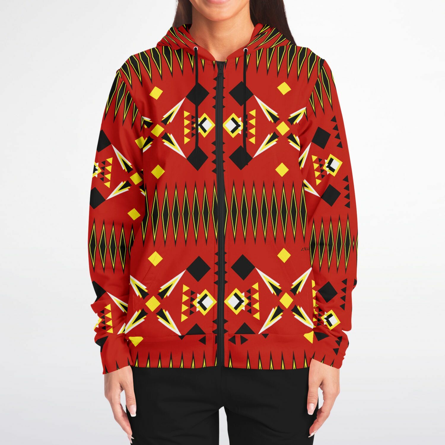 $NiieihiiNookei Athletic Zip-Up Hoodie - AOP