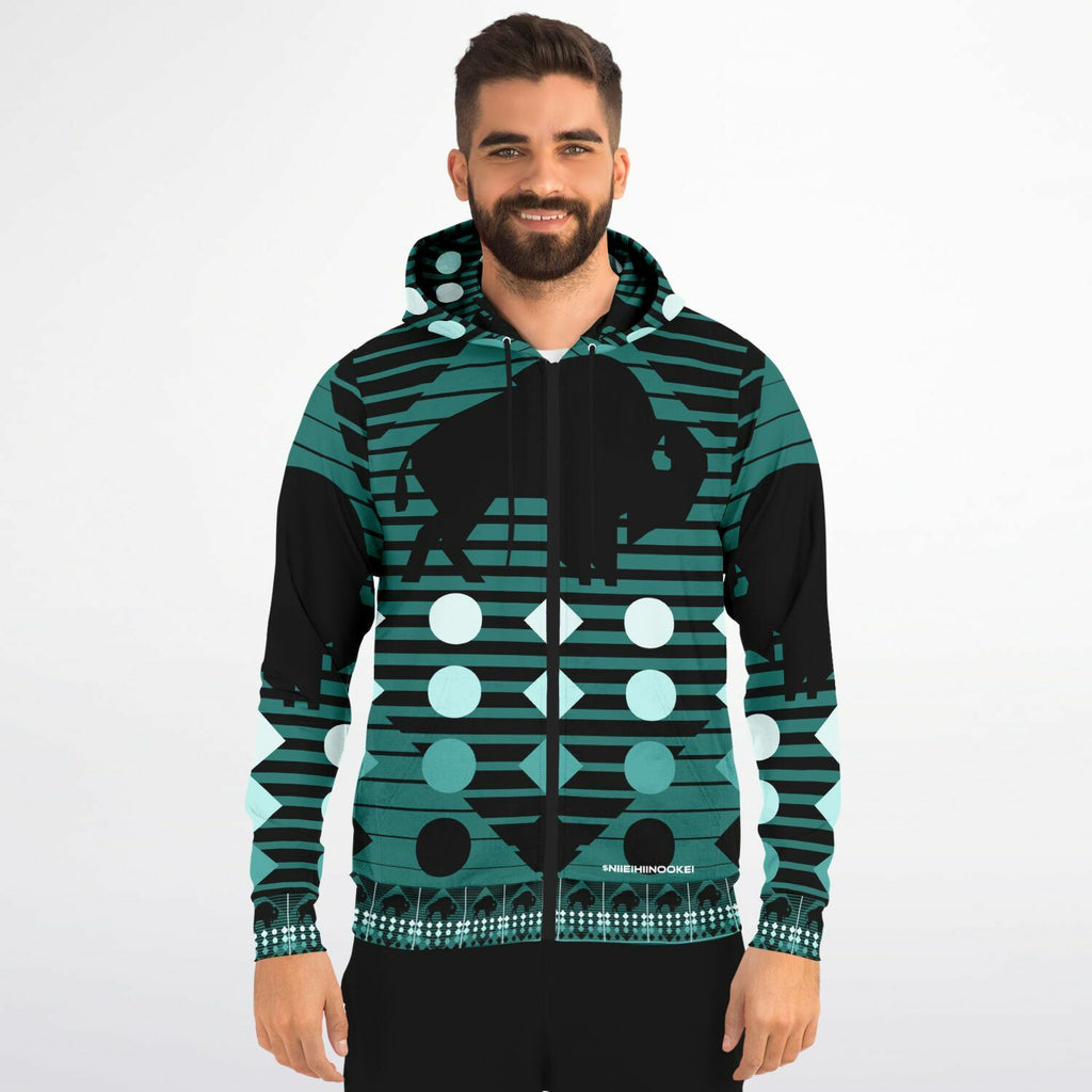 $NiieihiiNookei Fashion Zip-Up Hoodie - AOP