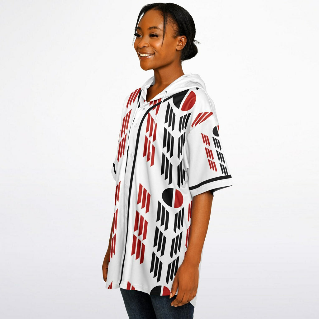 Arapaho Flag Hooded Baseball Jersey - AOP