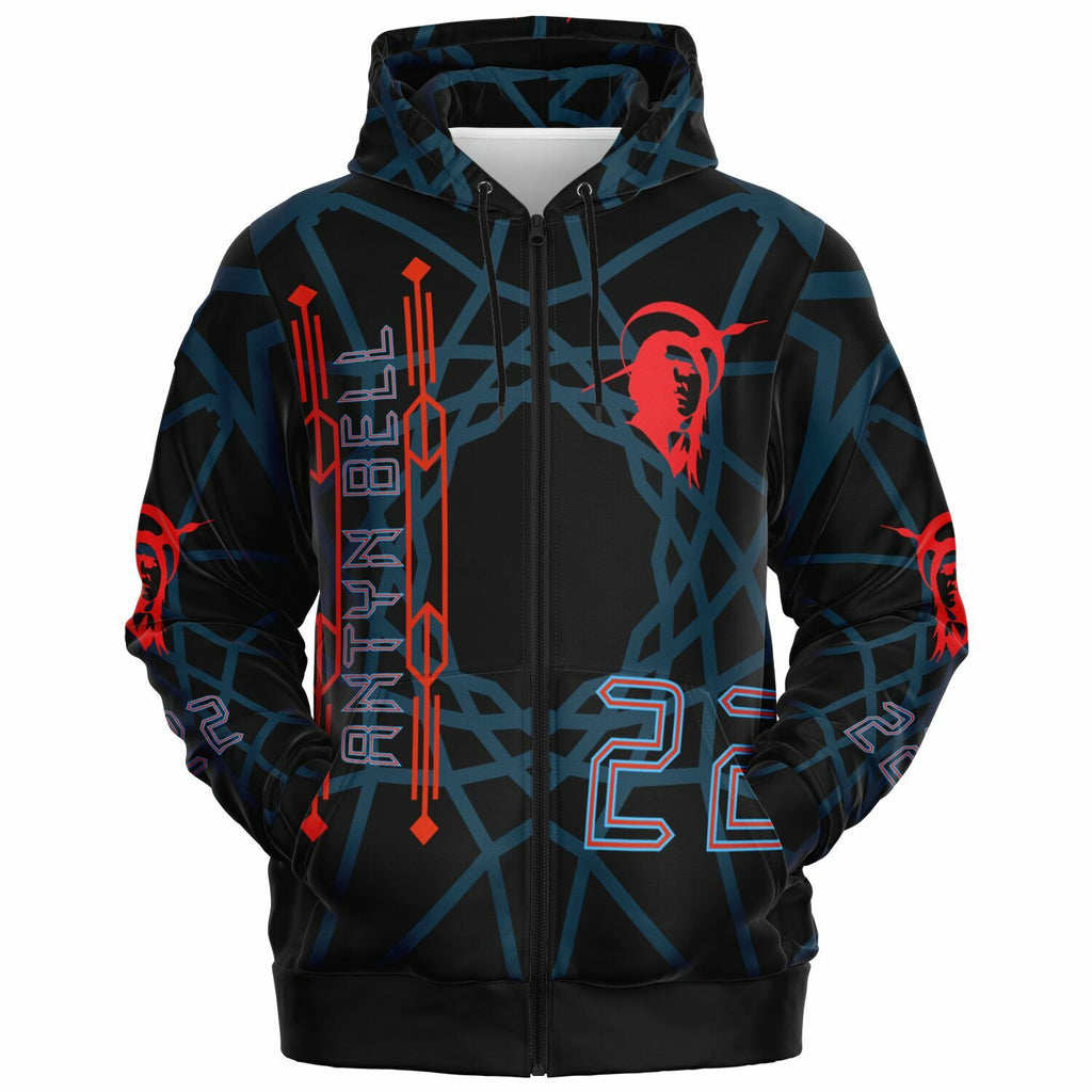 $NiieihiiNookei Athletic Zip-Up Hoodie - AOP