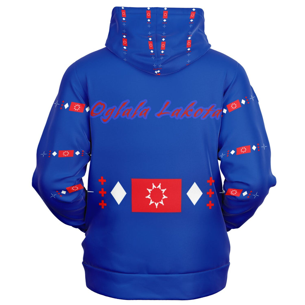 Oglala Sioux Tribe Logo Zip-Up Hoodie - AOP