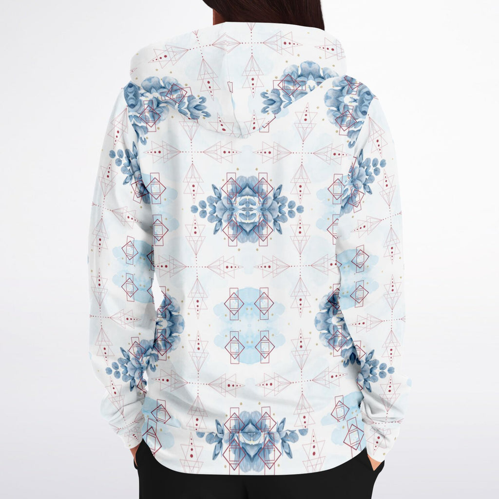 Athletic Zip-Up Hoodie - AOP