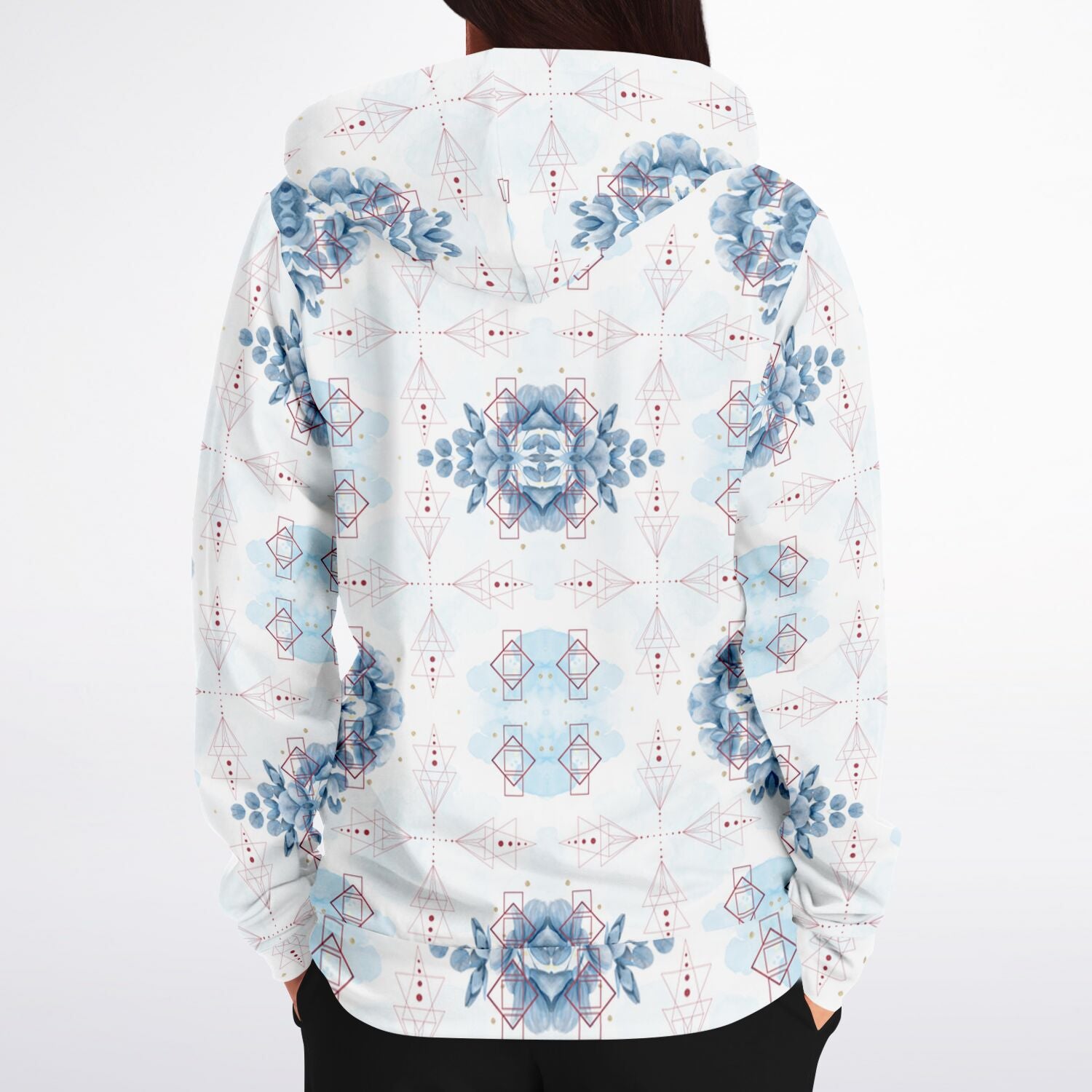 Athletic Zip-Up Hoodie - AOP