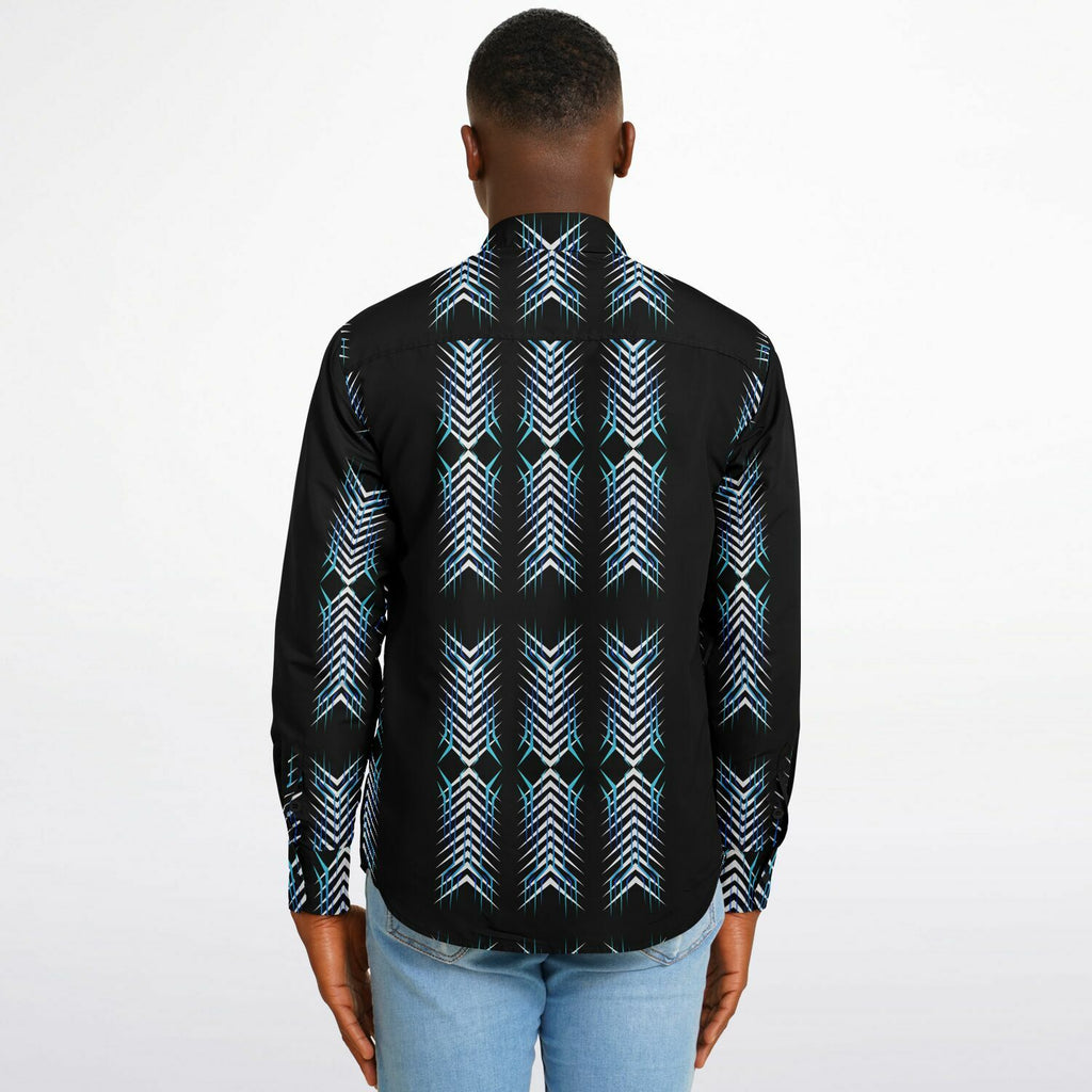 $NiieihiiNookei Long Sleeve Button Down Shirt - AOP