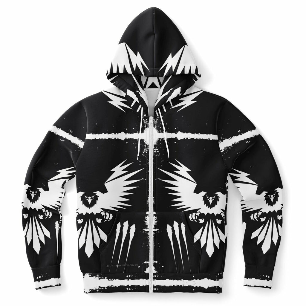 $NiieihiiNookei Athletic Zip-Up Hoodie - AOP