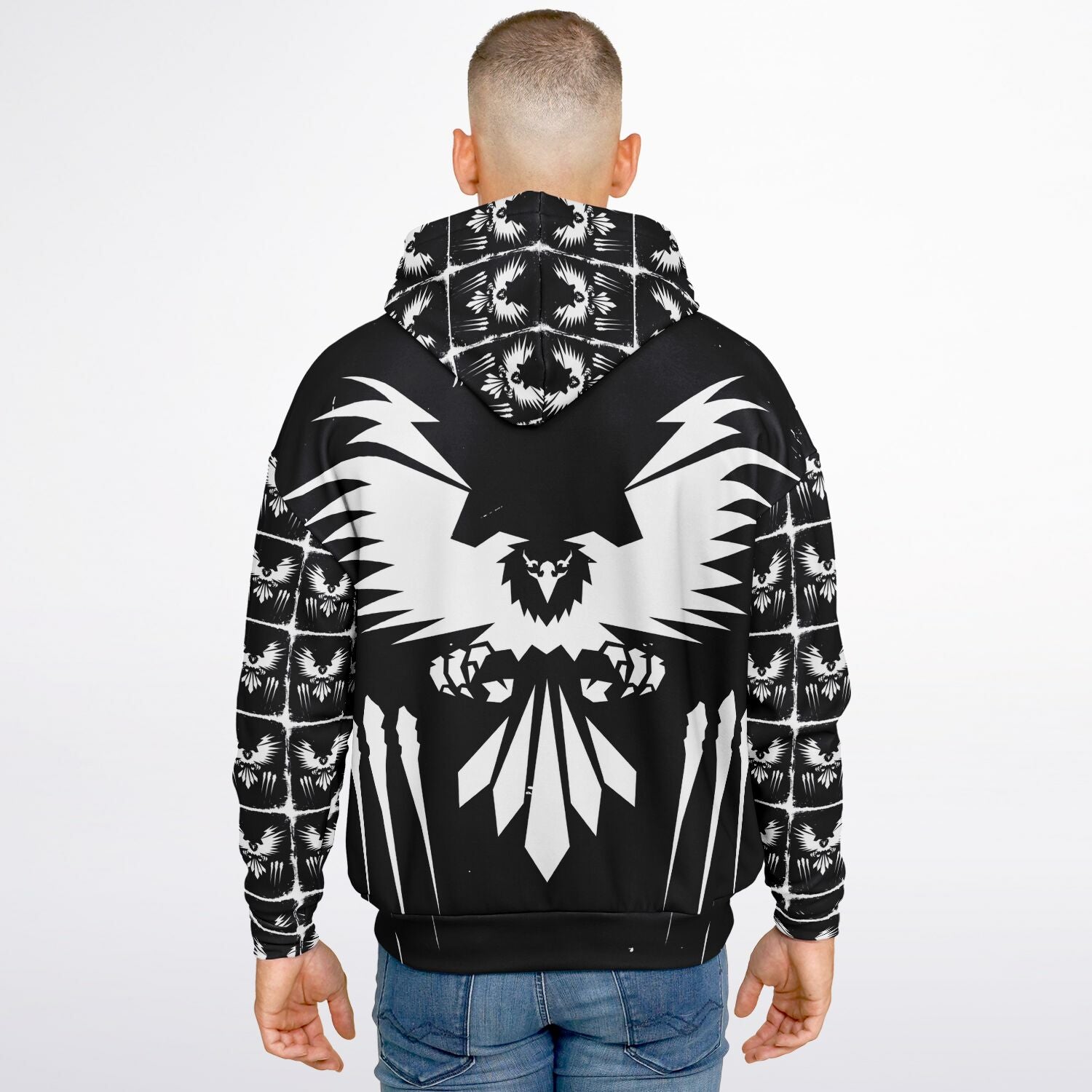 $NiieihiiNookei Graphic Design Heavyweight Oversized Hoodie - AOP