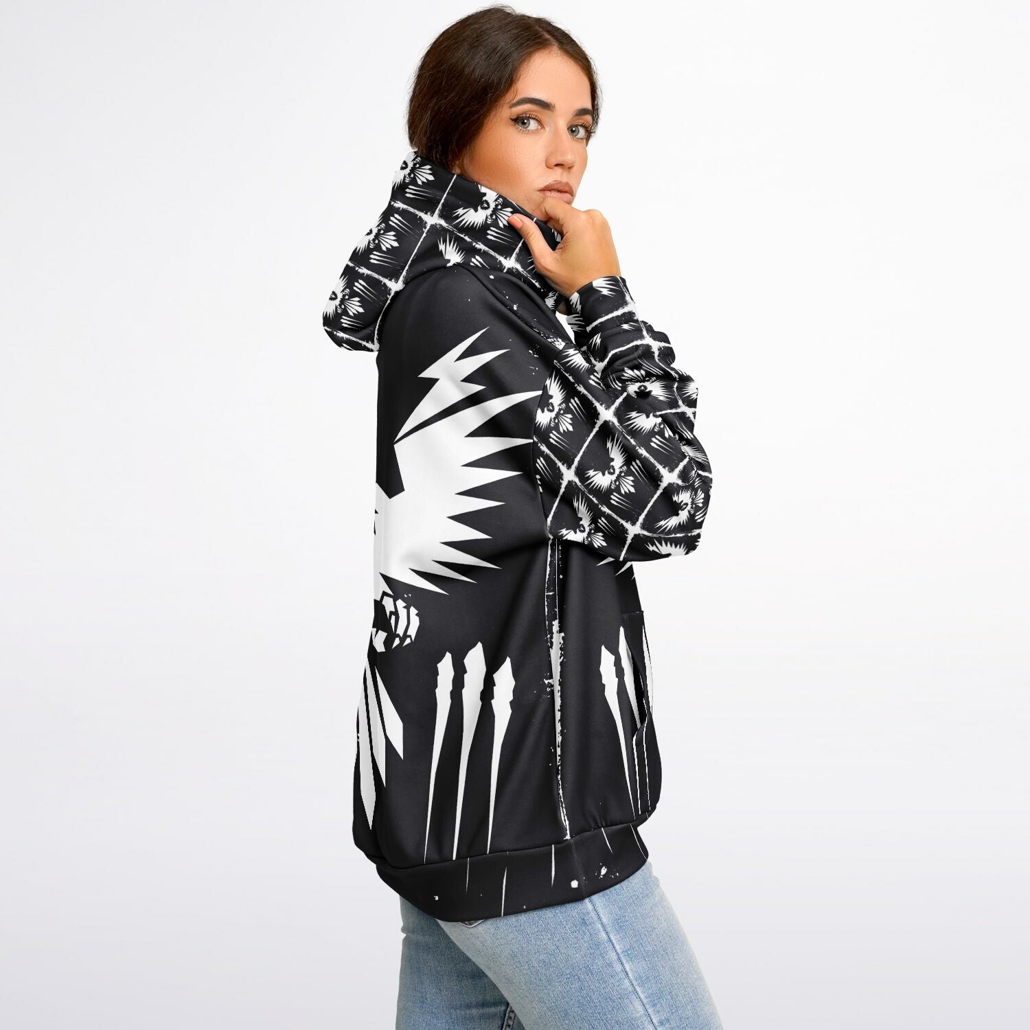 $NiieihiiNookei Graphic Design Heavyweight Oversized Hoodie - AOP