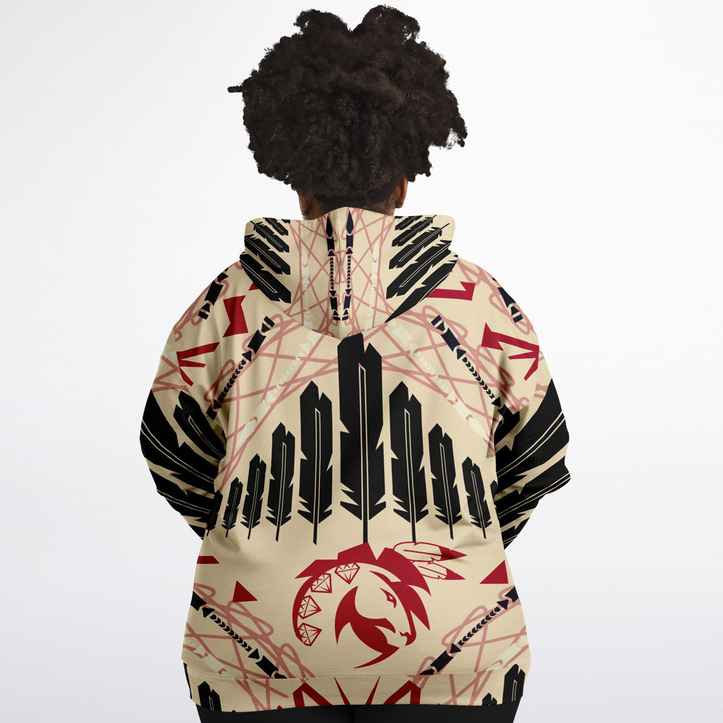 $NiieihiiNookei Plus-size Ziphoodie - AOP