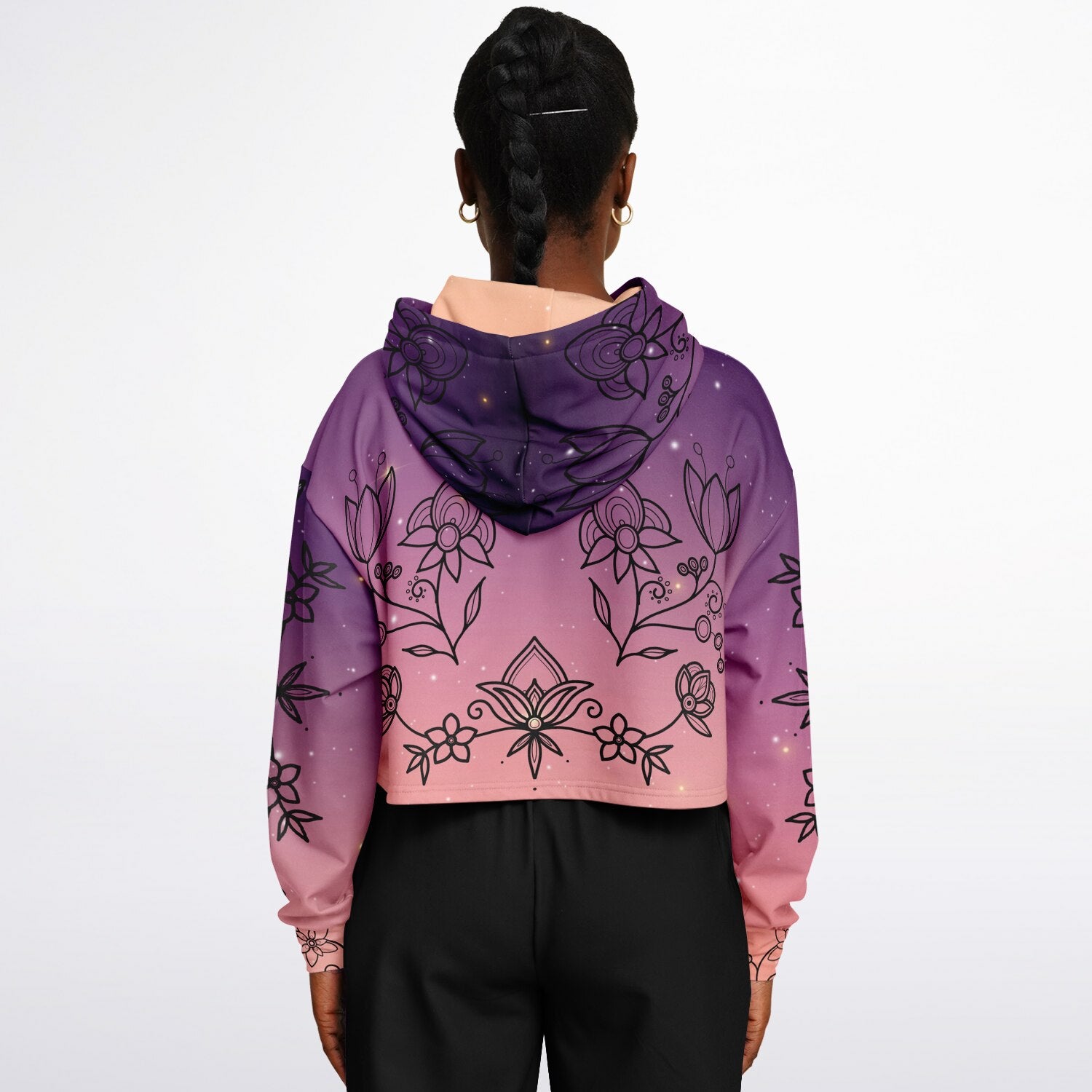 $NiieihiiNookei Fashion Cropped Hoodie - AOP