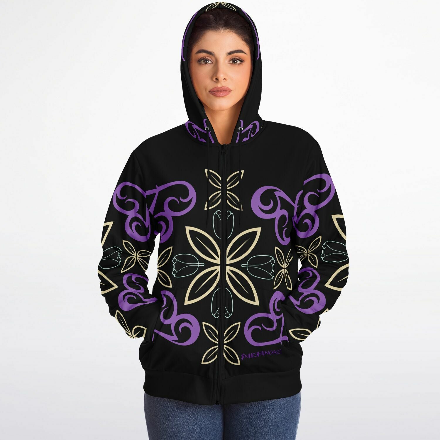 $NiieihiiNookei Microfleece Ziphoodie - AOP