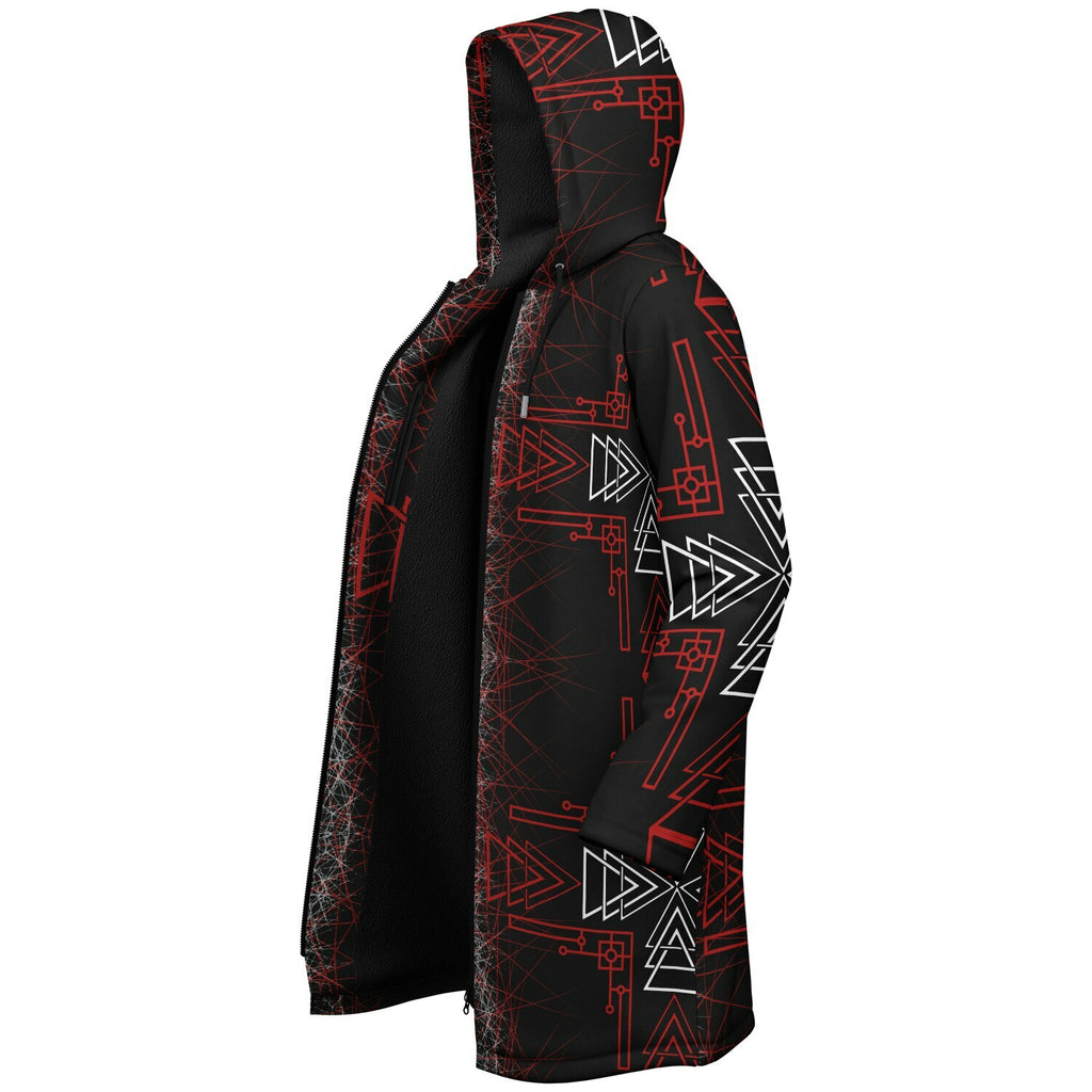 $NiieihiiNookei Microfleece Lined Zipper Cloak - AOP