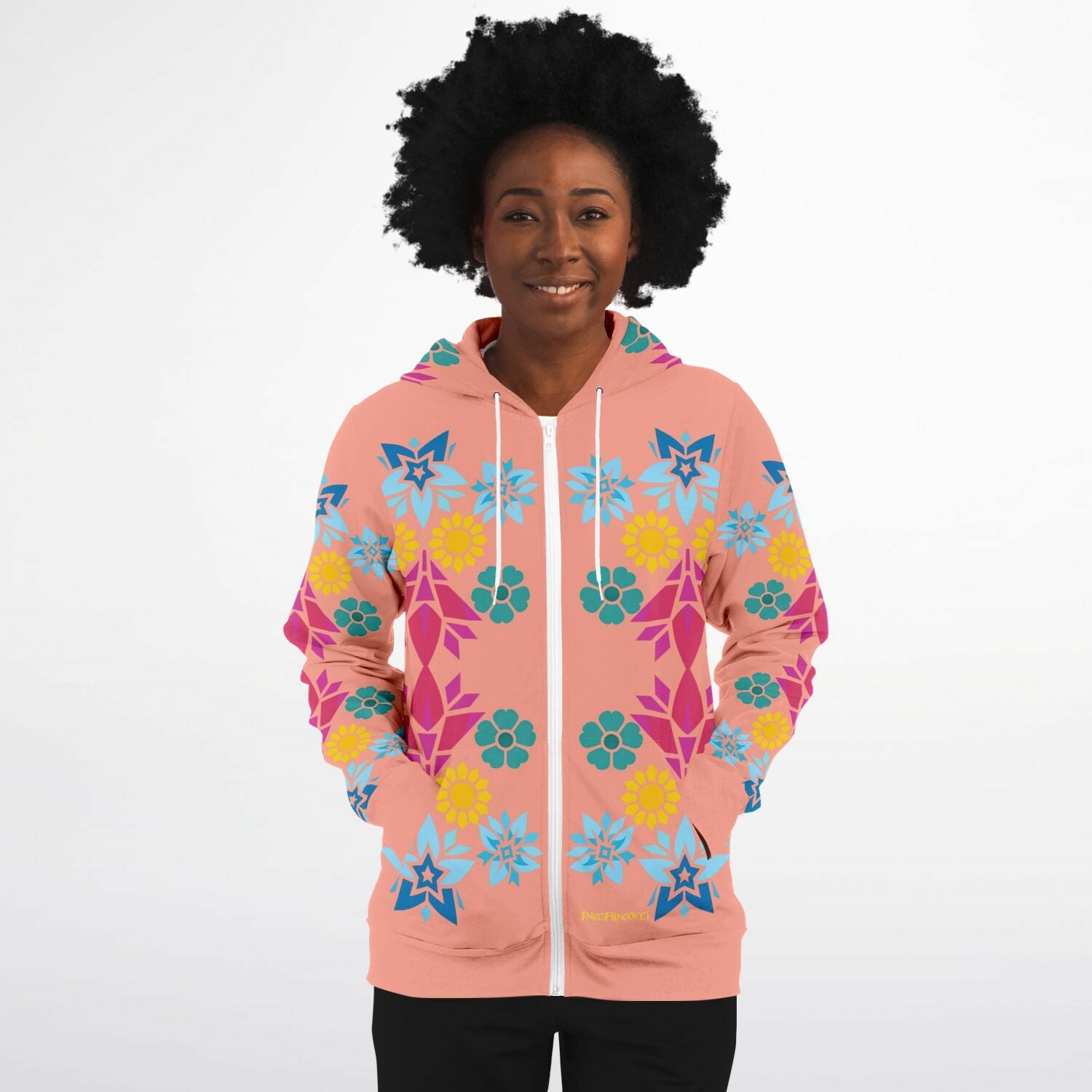 $NiieihiiNookei Athletic Zip-Up Hoodie - AOP