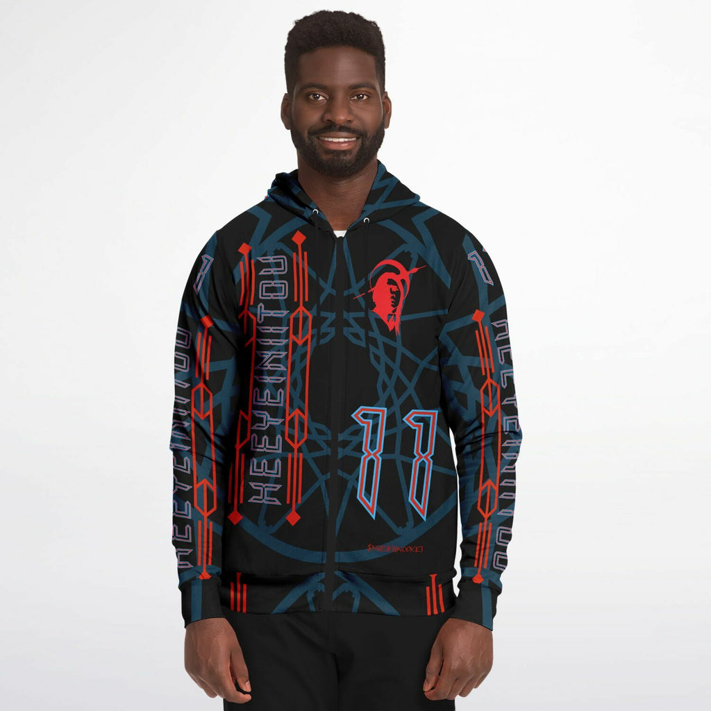 $NiieihiiNookei Athletic Zip-Up Hoodie - AOP