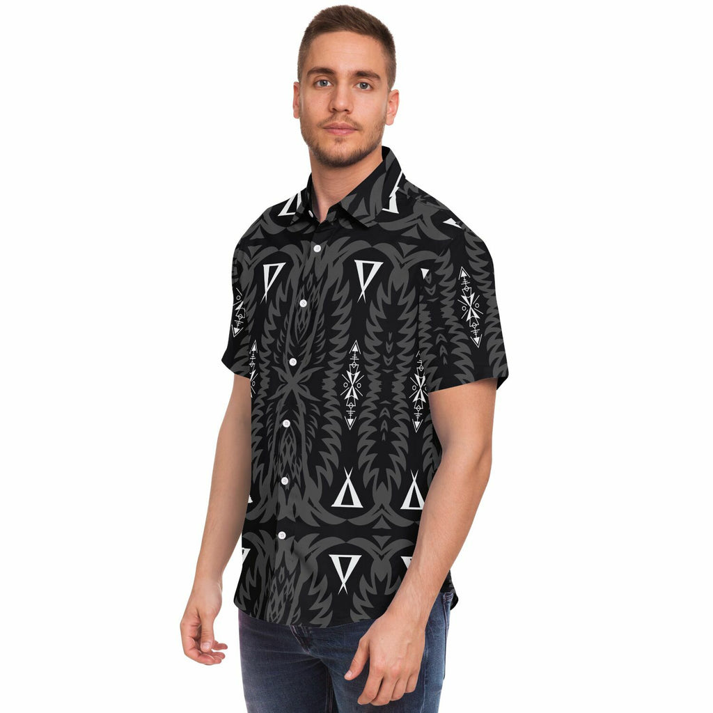 Short Sleeve Button Down Shirt 2 - AOP