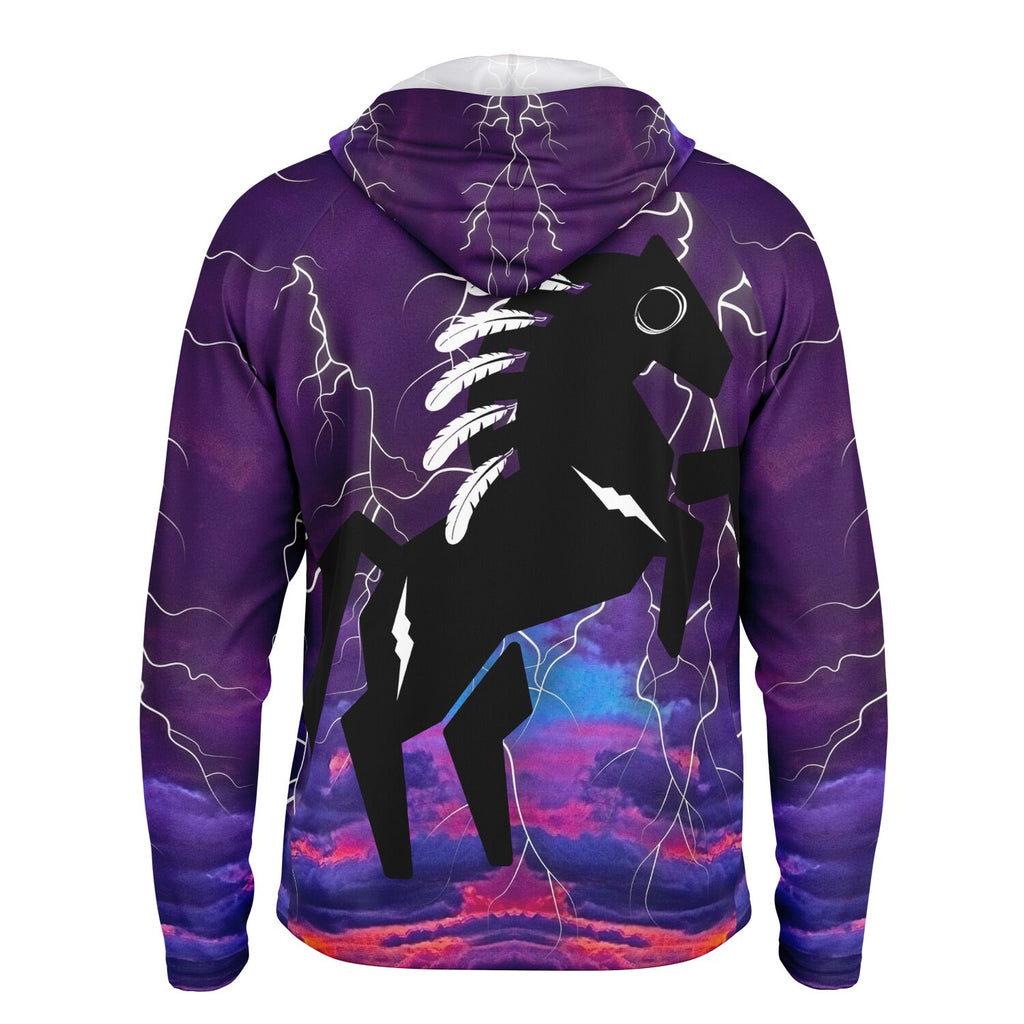 $NiieihiiNookei Men's Long Sleeve Hooded Performance Shirt - AOP