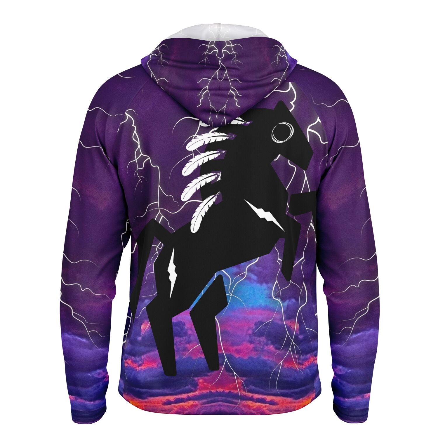 $NiieihiiNookei Men's Long Sleeve Hooded Performance Shirt - AOP