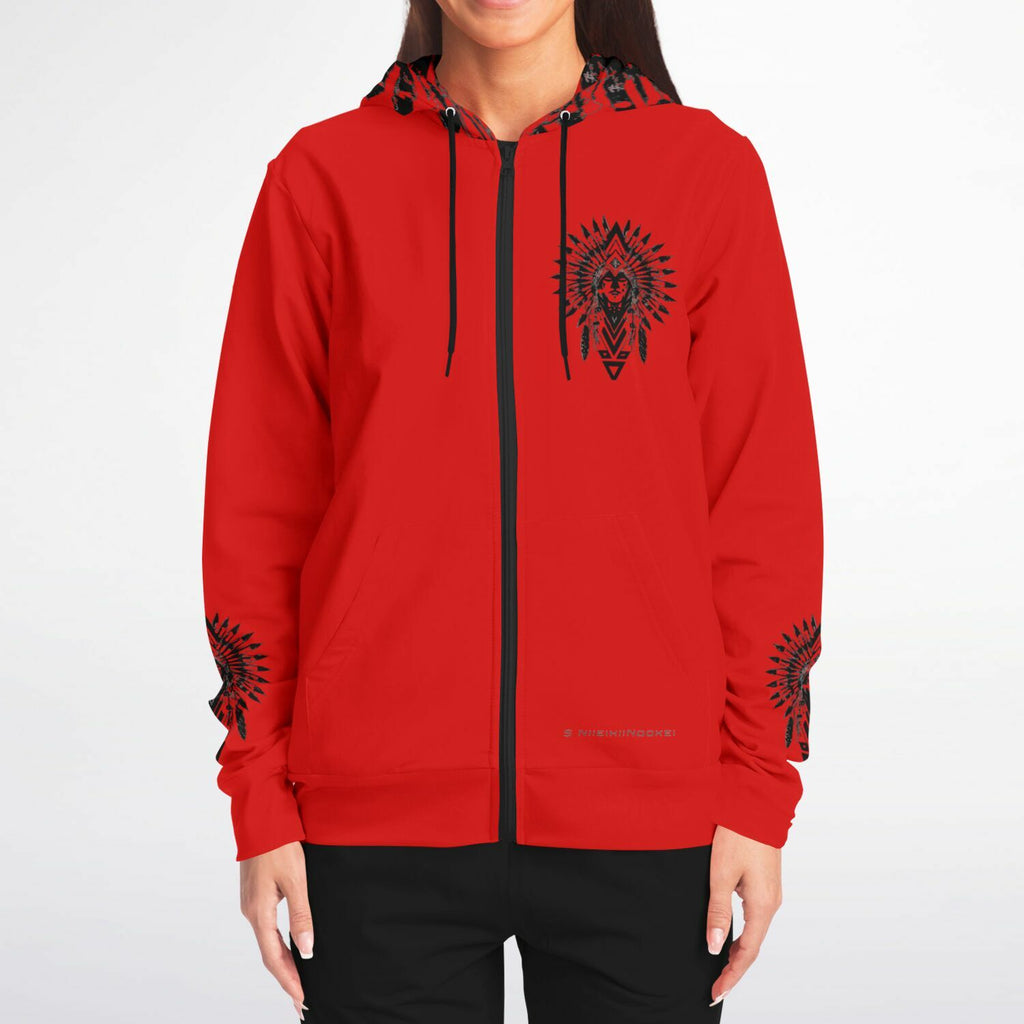 $NiieihiiNookei Athletic Zip-Up Hoodie - AOP