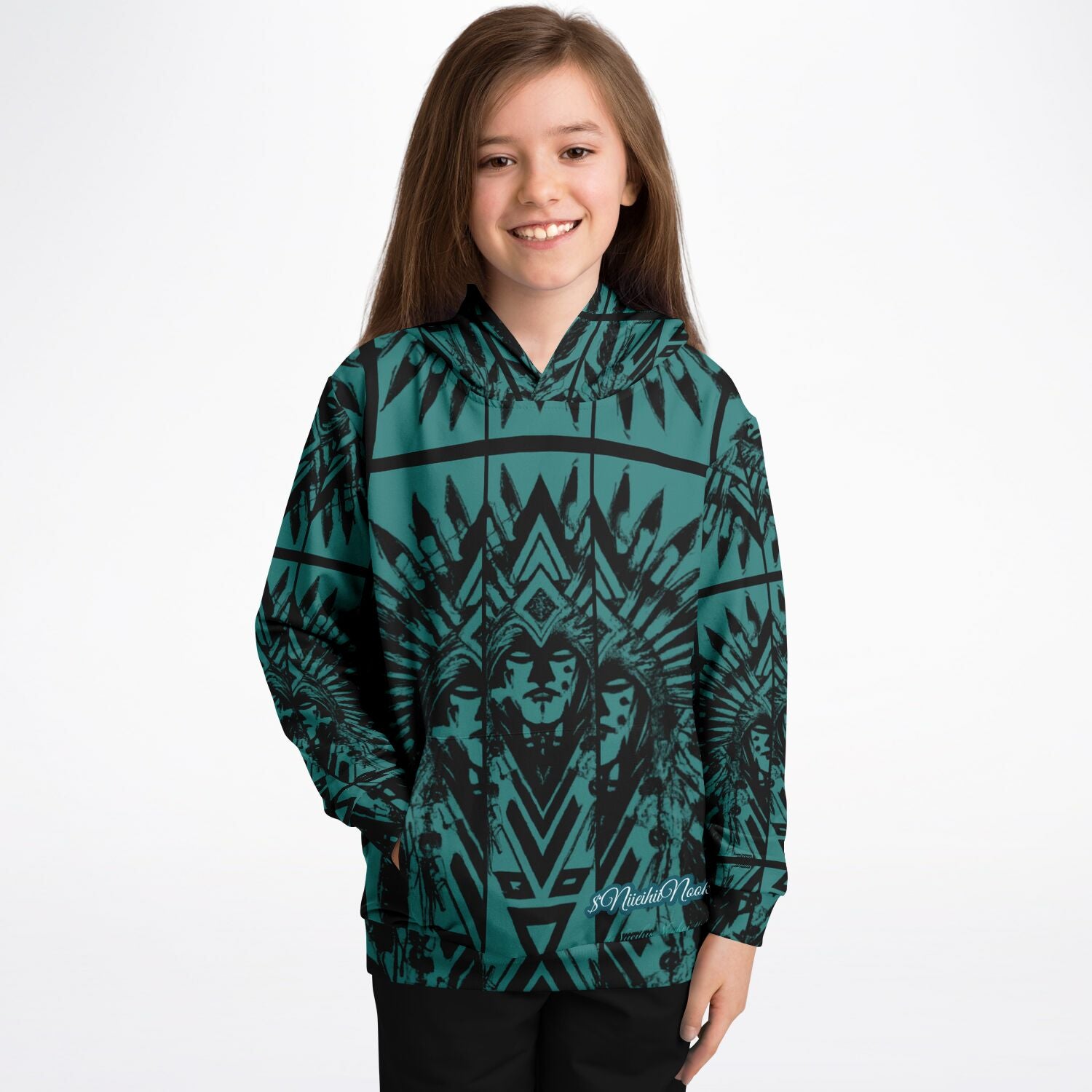 $NiieihiiNookei design Athletic Kids Hoodie - AOP