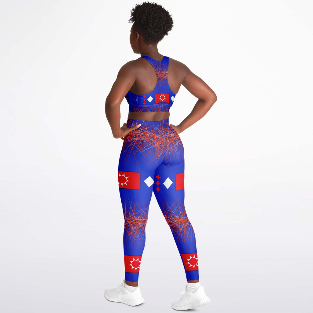 Oglala Sioux TRIBE LOGOPadded Sports Bra & Leggings - AOP
