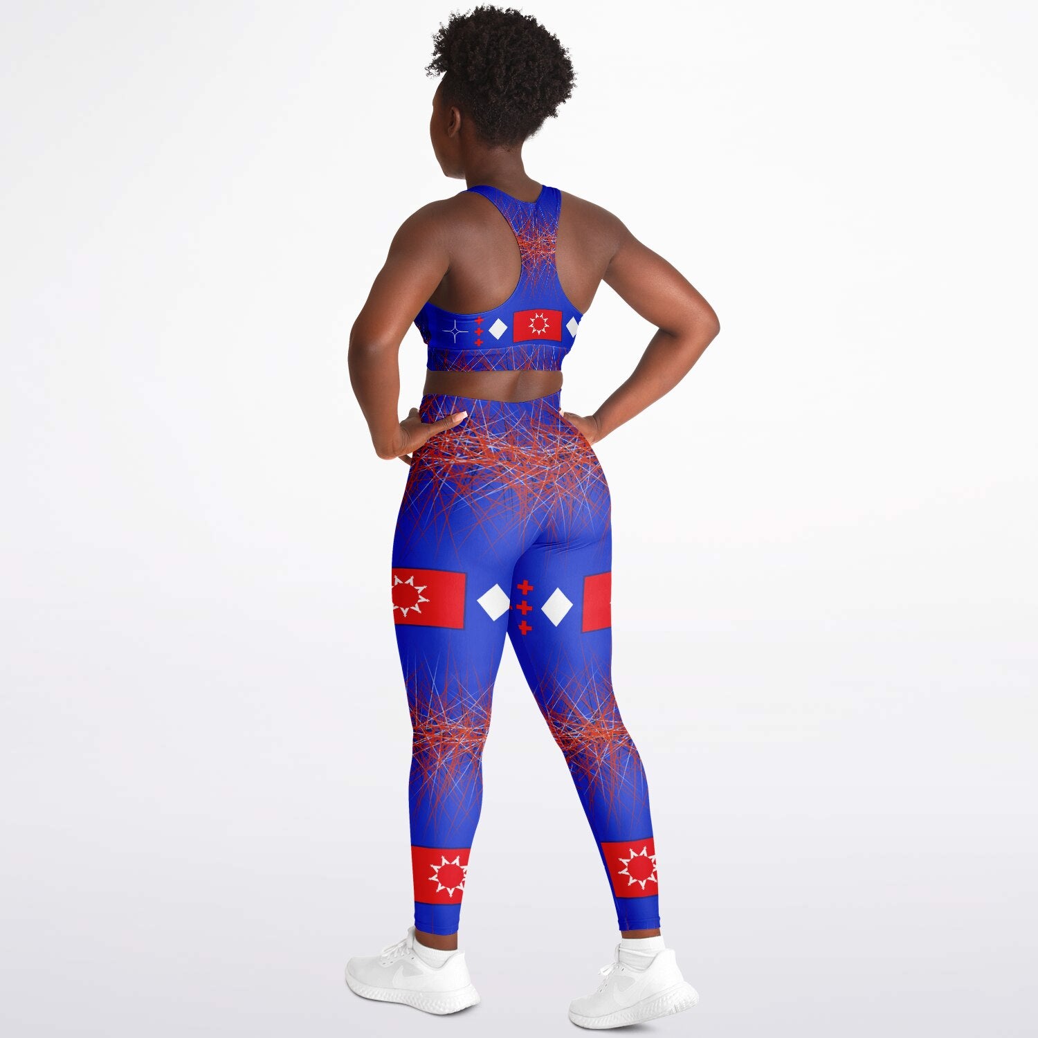 Oglala Sioux TRIBE LOGOPadded Sports Bra & Leggings - AOP