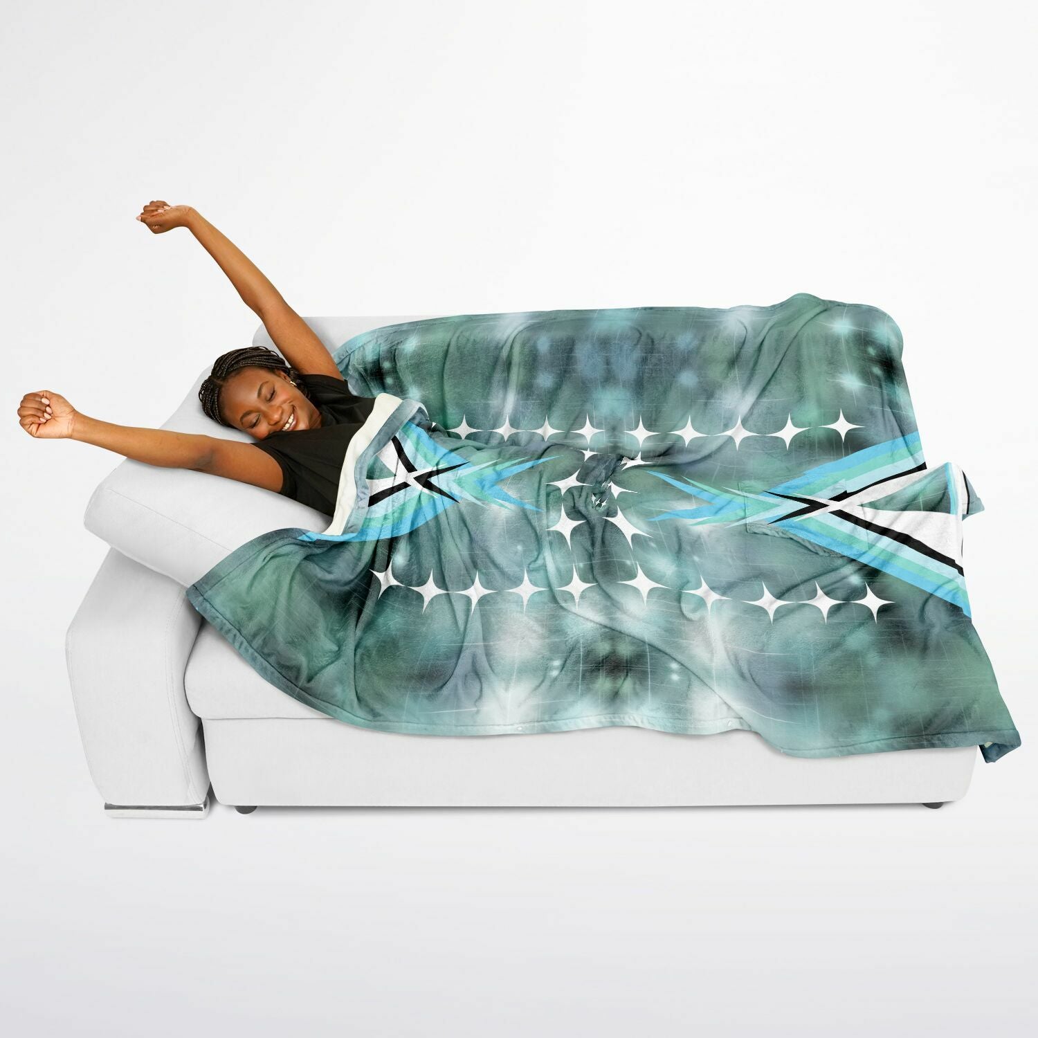 $NiieihiiNookei Flannel Blanket Poncho - AOP