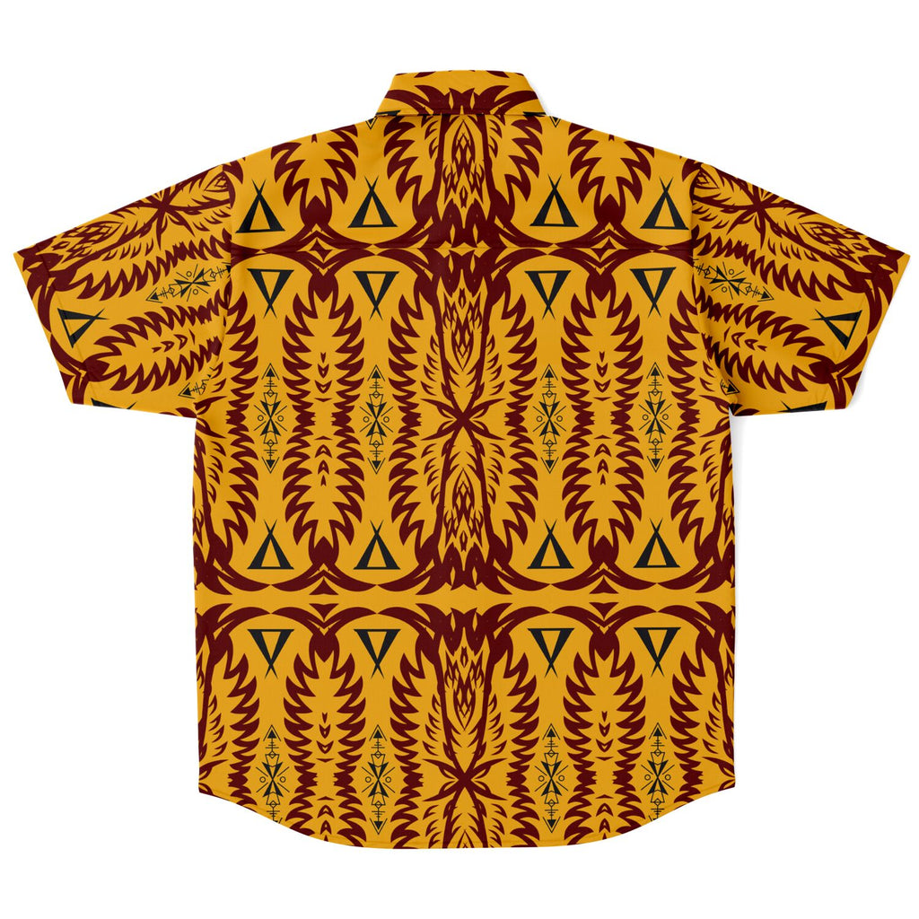 Short Sleeve Button Down Shirt - AOP
