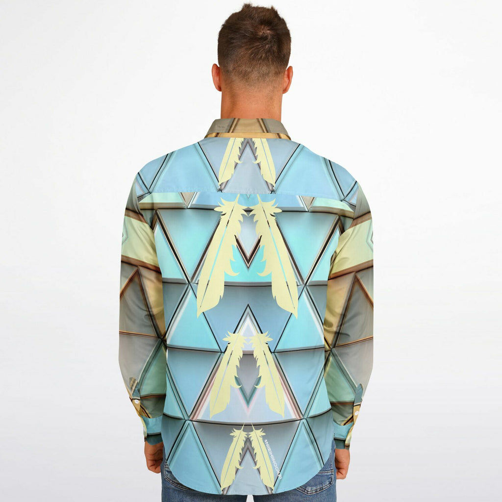 $NiieihiiNookei Long Sleeve Button Down Shirt - AOP