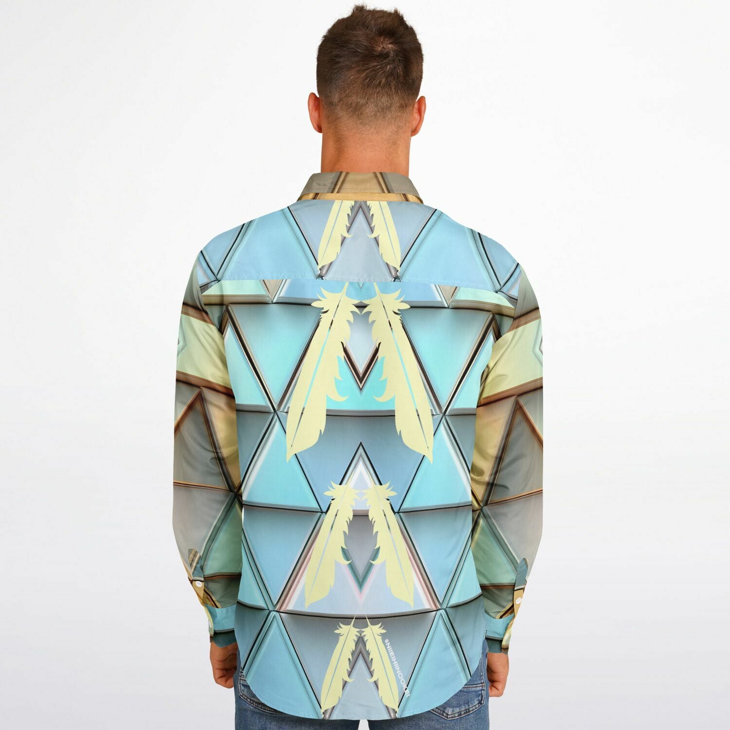 $NiieihiiNookei Long Sleeve Button Down Shirt - AOP