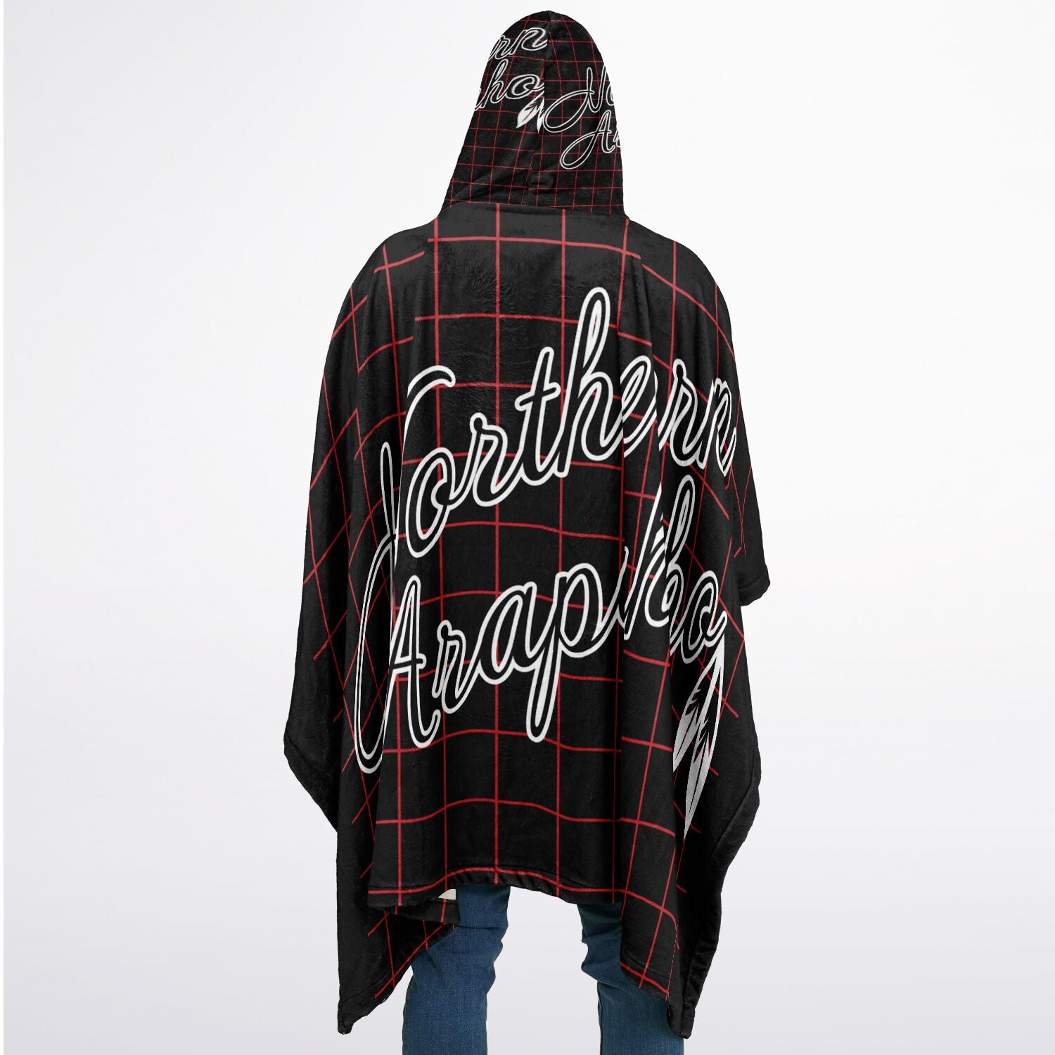 $NiieihiiNookei Northern Arapaho Flannel Blanket Poncho - AOP