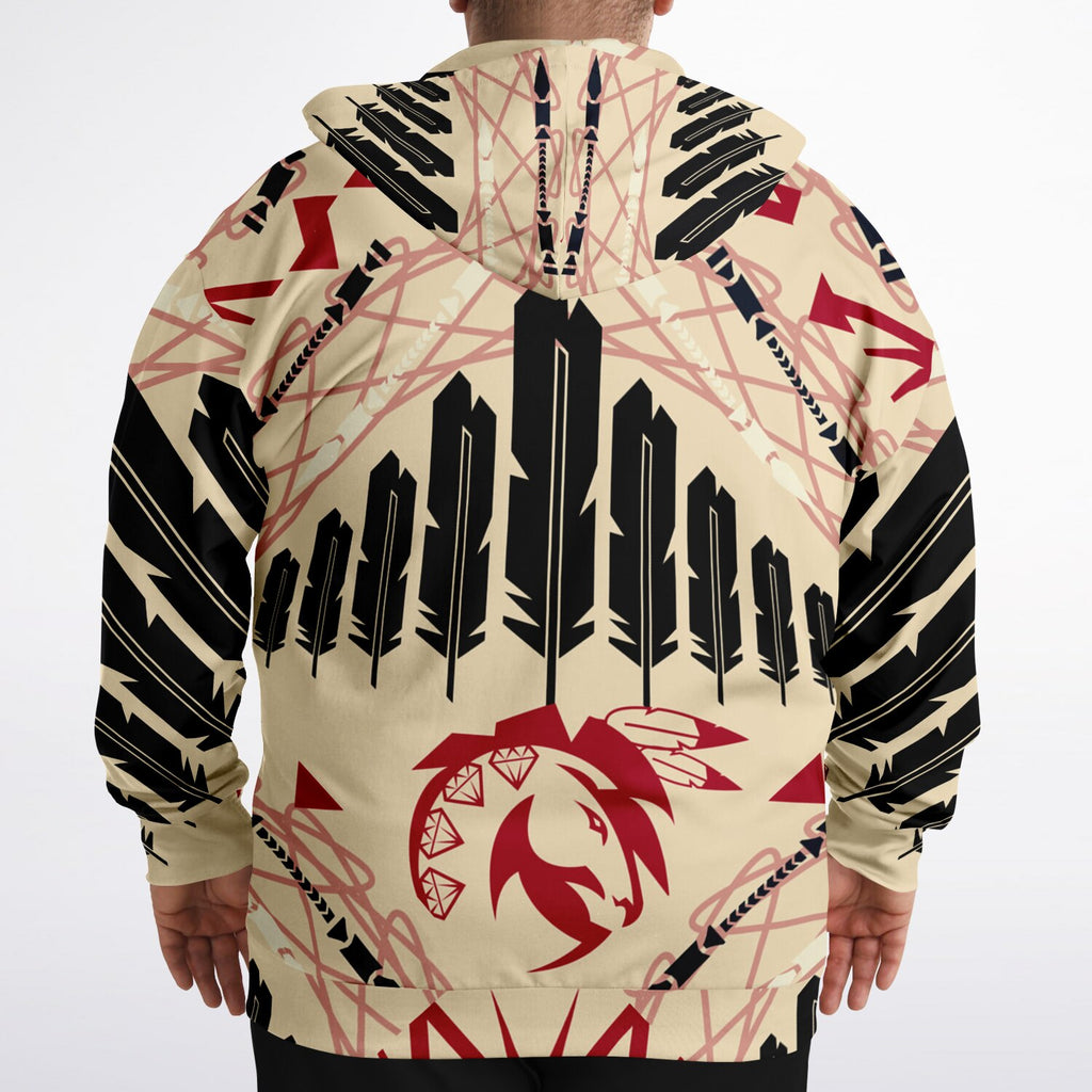 $NiieihiiNookei Plus-size Ziphoodie - AOP