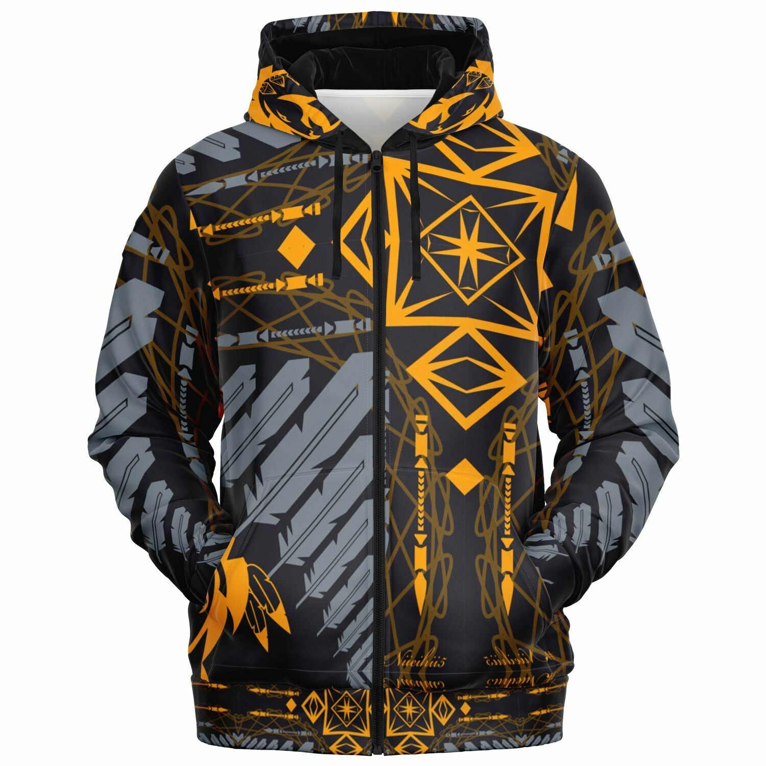 $NiieihiiNookei Athletic Zip-Up Hoodie - AOP