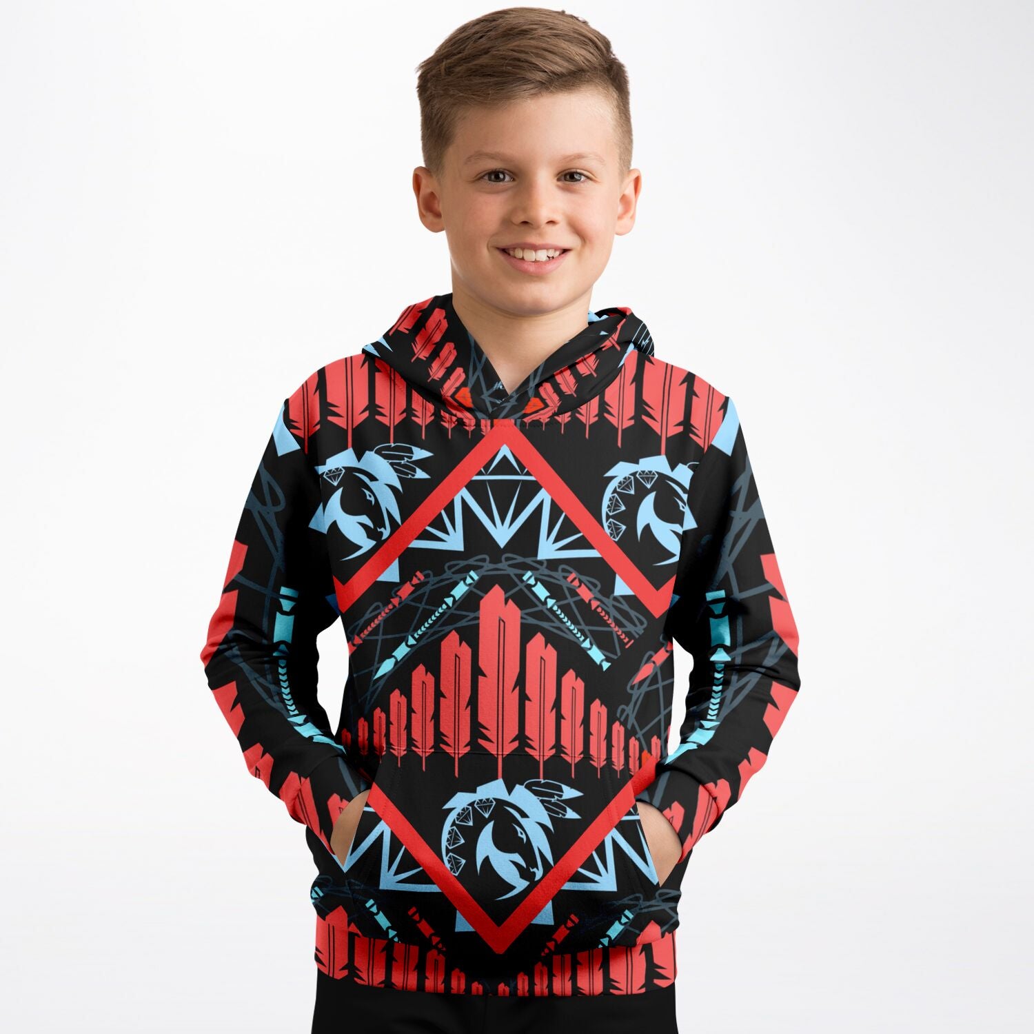 $NiieihiiNookei Athletic Kids Hoodie - AOP
