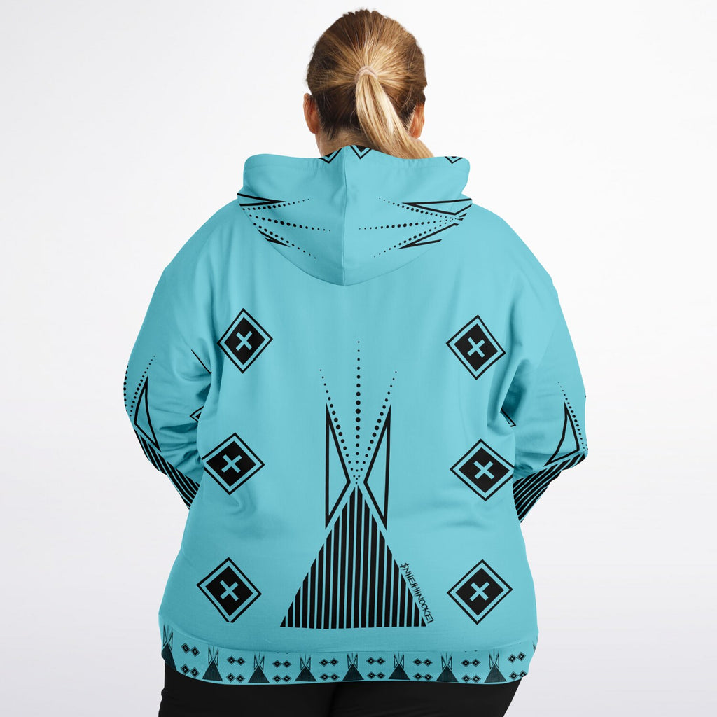 $NiieihiiNookei Fashion Plus-size Ziphoodie - AOP