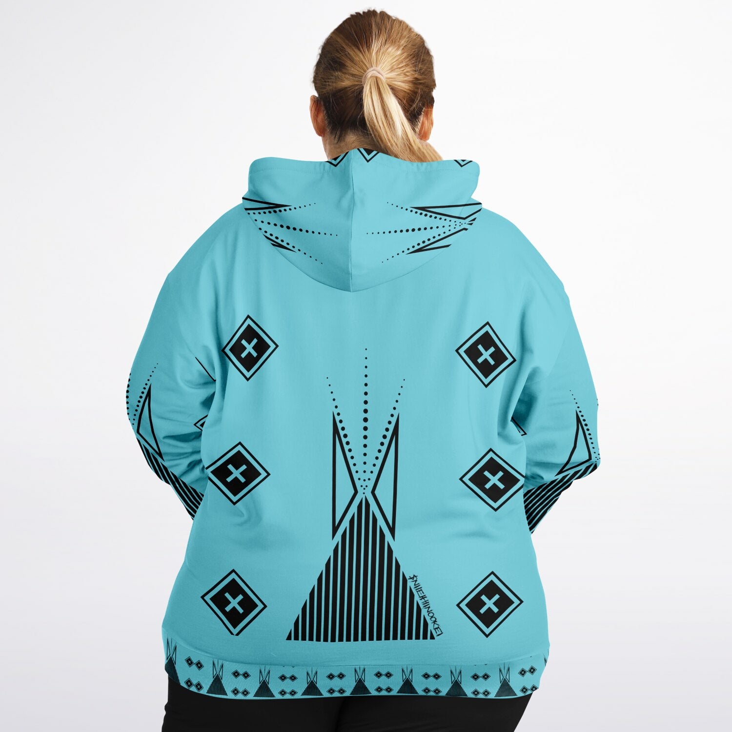 $NiieihiiNookei Fashion Plus-size Ziphoodie - AOP