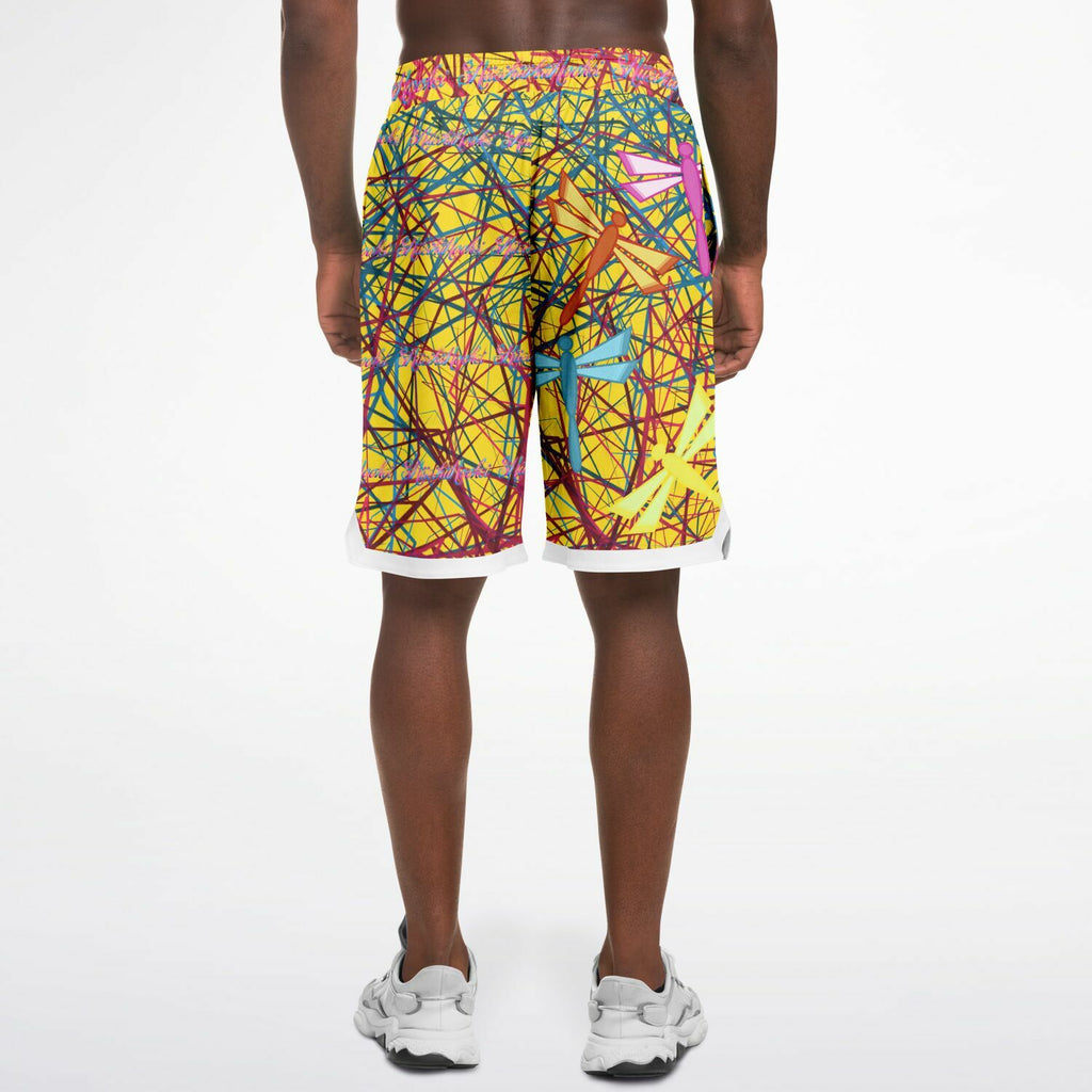 $NiieihiiNookei dragonflies Basketball Short Rib - AOP